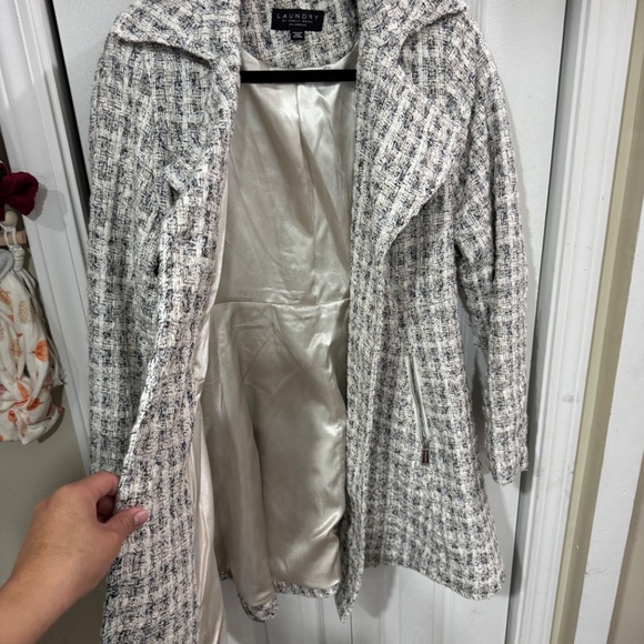 NWOT Laundry By Shelli Segal women skirted coat size small - Picture 5 of 7